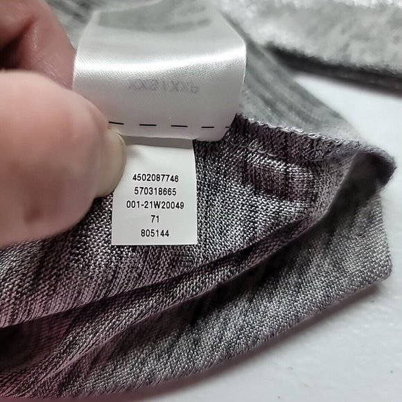 WHBM Silver Shimmer 3/4 Sleeve Drop Shoulder Tee XXS Extra Small NWOT - Picture 13 of 13